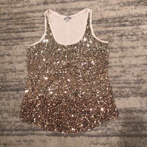 Express Tops - EXPRESS | GOLD SEQUIN TOP | M